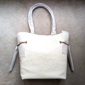 NWT COACH Andy Tote with Horse and Carriage (Color: Chalk Multi)